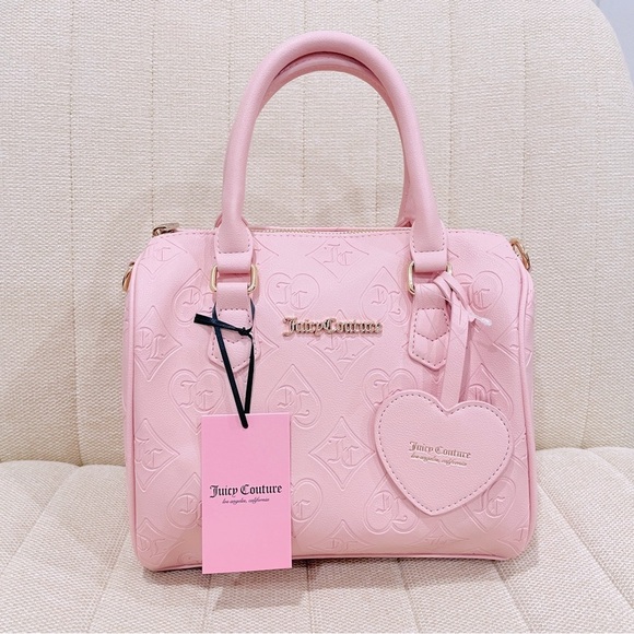 NEW Juicy Couture Pink Clay Fame Satchel Crossbody Bag - Picture 1 of 10